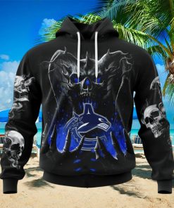 NHL Vancouver Canucks Special Skull Art Design Hoodie