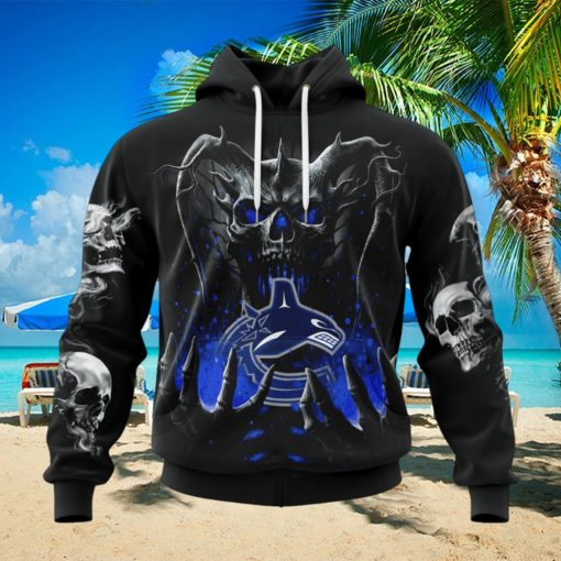 NHL Vancouver Canucks Special Skull Art Design Hoodie