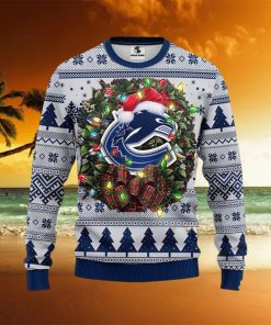 NHL Vancouver Canucks Ugly Sweater Christmas Wreath Ugly Sweater