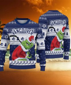 NHL Vancouver Canucks Ugly Sweater Grinch Christmas Sweater