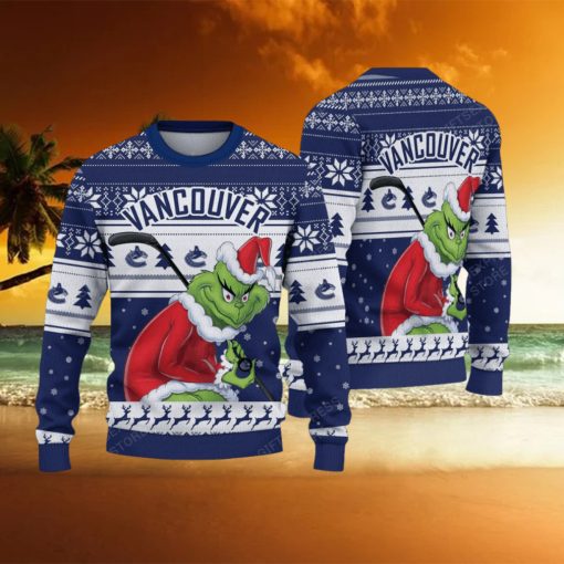 NHL Vancouver Canucks Ugly Sweater Grinch Christmas Sweater