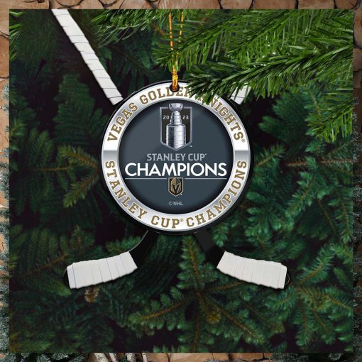 NHL Vegas Golden Knights 2023 Stanley Cup Champions Hockey Custom Name Christmas Decorations Ornament