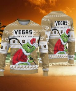 NHL Vegas Golden Knights Ugly Sweater Grinch Christmas Sweater