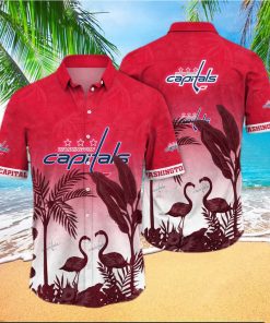 NHL Washington Capitals Floral Flower Hawaiian Shirt