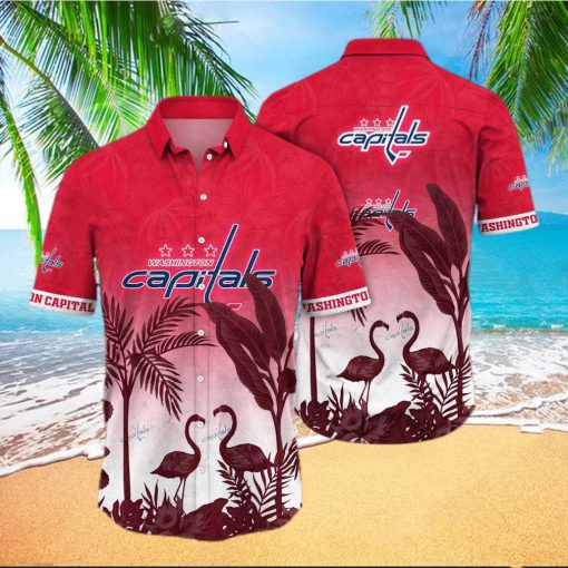 NHL Washington Capitals Floral Flower Hawaiian Shirt