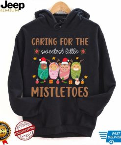 NICU Nurse Christmas Sweetest Mistletoes Mother Baby Nurse Sweatshirt