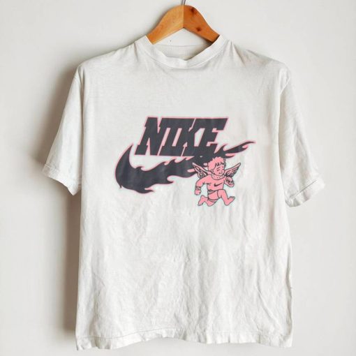 NIKE Sportswear Logo Print Cotton Jersey T Shirt