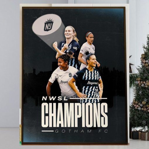 NJ NY Gotham FC Are 2023 NWSL Champions Home Decor Poster Canvas