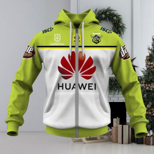 NRL Canberra Raiders Custom Name Number 2020 Away Jersey Zip Up Hoodie