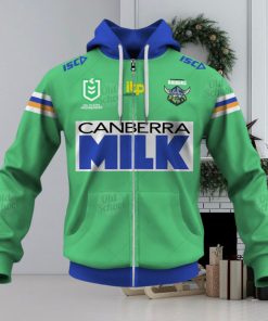 NRL Canberra Raiders Custom Name Number 2021 Heritage Zip Up Hoodie