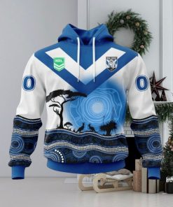 NRL Canterbury Bankstown Bulldogs Custom Name Number Nature Jersey Pullover Hoodie