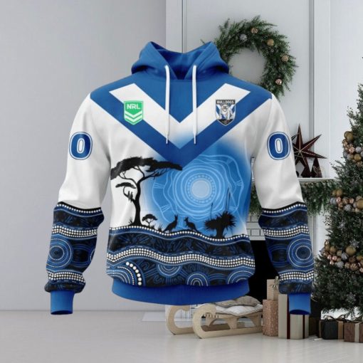 NRL Canterbury Bankstown Bulldogs Custom Name Number Nature Jersey Pullover Hoodie