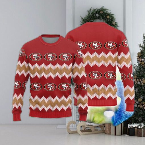 San Francisco 49ers Logo Knitted Pattern Ugly Christmas Sweater