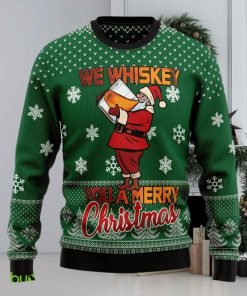 We Whiskey You A Merry Ugly Christmas Sweater Thankgiving Gift Men Women