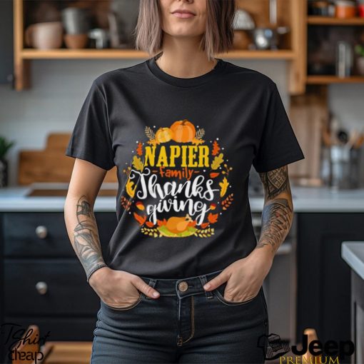 Napier Family Thanksgiving Turkey Pumpkin T Shirt