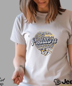 Nashville Predators Leopard Print Long Sleeve T Shirt