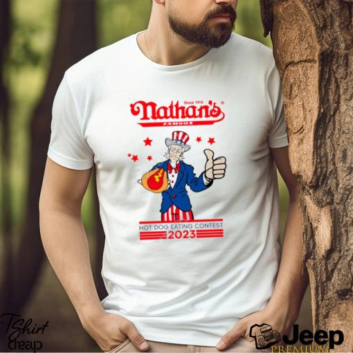 Nathan_s Hot Dog 2023 Hot Dog Eating Contest Tee Shirt