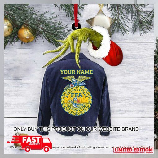 National FFA Organization Grinch Custom Name Christmas 2023 Holiday Ornament