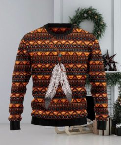 Native Feather Ugly Christmas Sweater Gift Men Women