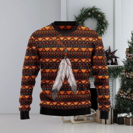 Native Feather Ugly Christmas Sweater Gift Men Women