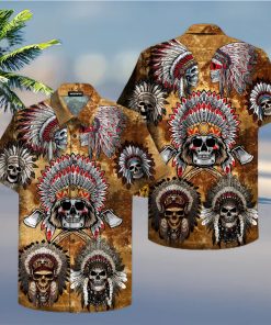 Native Skull Hawaiian Shirt Unisex Adult