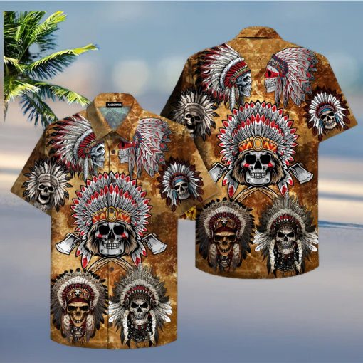 Native Skull Hawaiian Shirt Unisex Adult