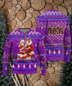 Natsu x Lucy Anime Ugly Christmas Sweater Custom Fairy Tail Xmas Gift