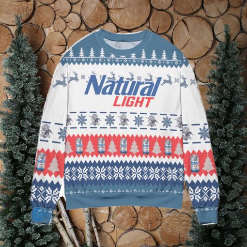 Natural Light Beer Christmas Pattern Ugly Christmas Sweater Christmas Gift For Men And Women