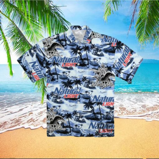 Natural Light Hawaiian Sea Island Pattern Shirt Natural Light Hawaiian Shirt