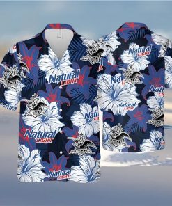 Natural Light Hawaiian Shirt Tropical Flower Pattern Beach Gift For Friend