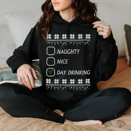 Naughty Nice Day Drinking Long Sleeved T Shirt