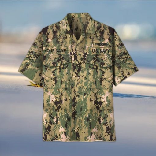 Navy 2 Custom Name US Veteran Hawaii Shirt Gift For Men And Women