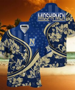 Navy Midshipmen NCAA Us Flag Hawaiian Shirt Custom Summer Aloha Shirt