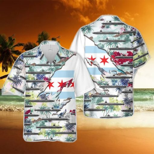 Navy USS Chicago (SSN 721) Hawaiian Shirt