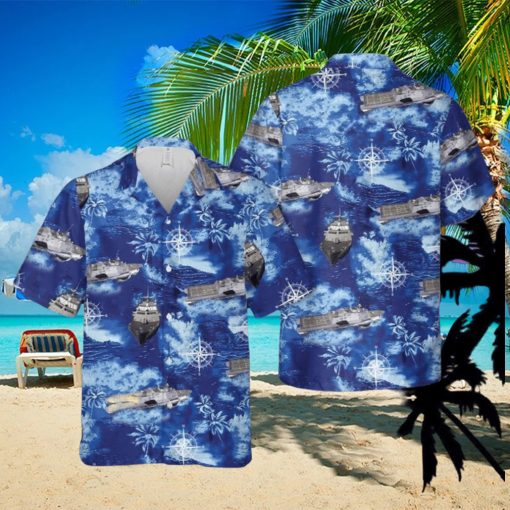 Navy USS Freedom (LCS 1) Summer Beach Gift 3D Hawaiian Shirt