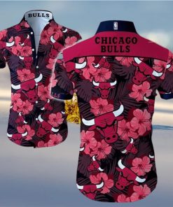 Nba Chicago Bulls Tropical Summer Hibiscus Flowers Trendy Hawaiian Shirt V3 Aloha Shirt