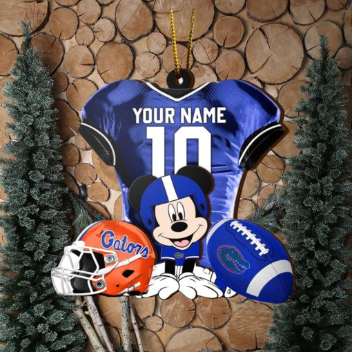 Ncaa Florida Gators Mickey Mouse Christmas Ornament Custom Your Name And Number