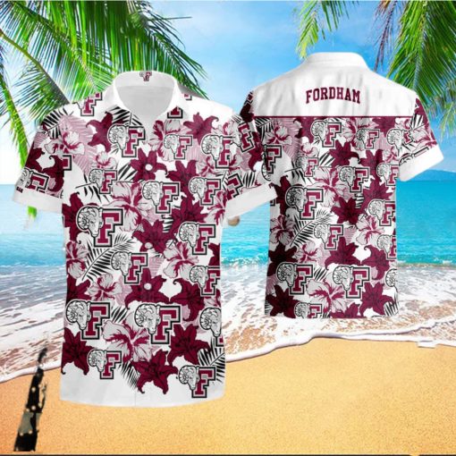 Ncaa Fordham Rams Hawaiian Shirt And Short Set Gift Men Women