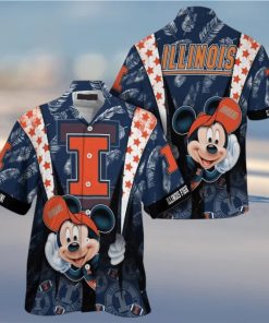 Ncaa Illinois Fighting Illini Mickey Mouse Trendy Hawaiian Shirt Aloha Shirt