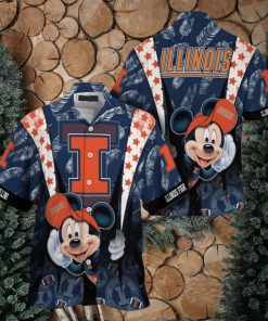 Ncaa Illinois Fighting Illini Mickey Mouse Trendy Hawaiian Shirt