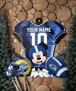 Ncaa Los Angeles Rams Mickey Mouse Christmas Ornament Custom Your Name And Number