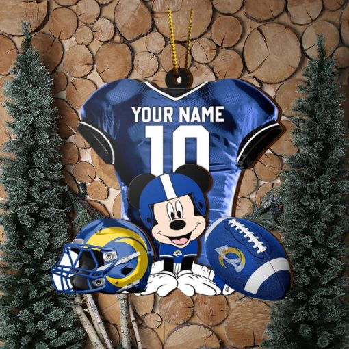 Ncaa Los Angeles Rams Mickey Mouse Christmas Ornament Custom Your Name And Number