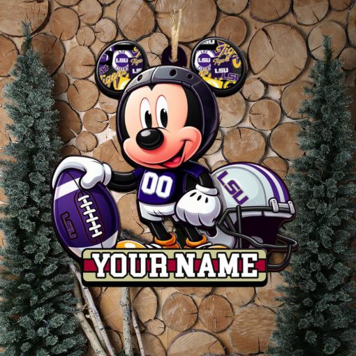 Ncaa Lsu Tigers Mickey Mouse Ornament Personalized Your Name