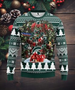 Ncaa Michigan State Spartans Tree Christmas Ugly Christmas Sweater, All Over Print Sweatshirt, Ugly Sweater, Christmas Sweaters, Hoodie, Sweater