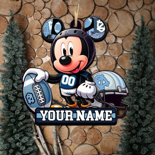 Ncaa North Carolina Tar Heels Mickey Mouse Ornament Personalized Your Name