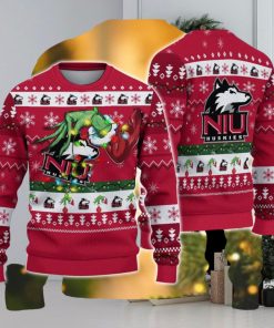 Ncaa Northern Illinois Huskies Grinch Christmas Ugly Sweater