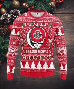 Ncaa Ohio State Buckeyes Grateful Dead Ugly Christmas Sweater, All Over Print Sweatshirt, Ugly Sweater, Christmas Sweaters, Hoodie, Sweater