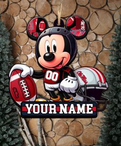 Ncaa Ole Miss Rebels Mickey Mouse Ornament Personalized Your Name