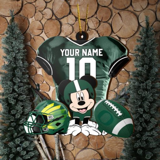 Ncaa Oregon Ducks Mickey Mouse Christmas Ornament Custom Your Name And Number