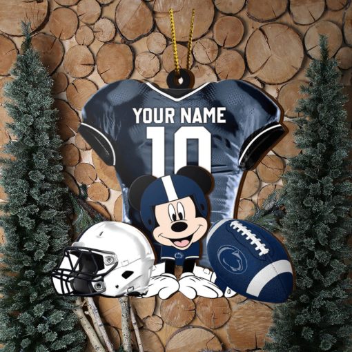 Ncaa Penn State Nittany Lions Mickey Mouse Christmas Ornament Custom Your Name And Number